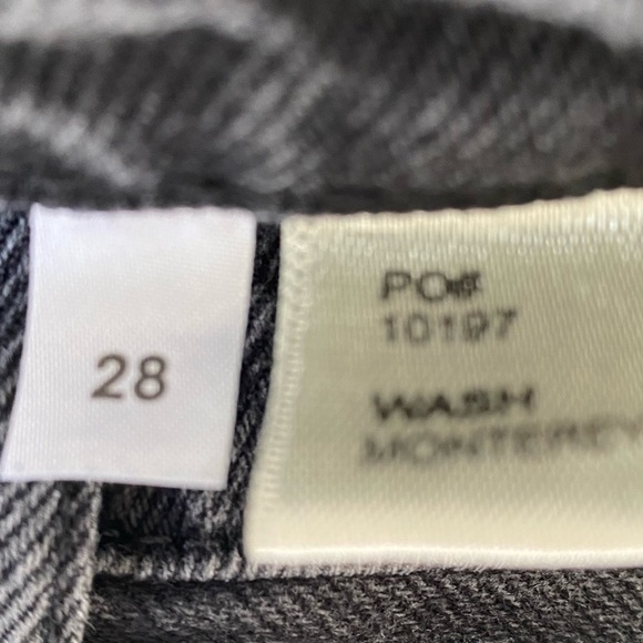 Reformation Jeans Washed Black High-Rise Slim Straight, Size 28 - Picture 9 of 10